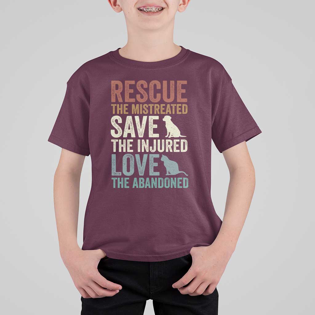 Adopt A Shelter Pet T Shirt For Kid Rescue Save Love Cat Dog Adoption Animal Rescue - Wonder Print Shop