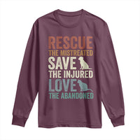 Adopt A Shelter Pet Long Sleeve Shirt Rescue Save Love Cat Dog Adoption Animal Rescue - Wonder Print Shop