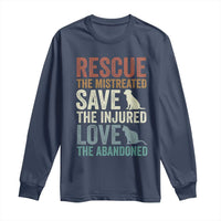 Adopt A Shelter Pet Long Sleeve Shirt Rescue Save Love Cat Dog Adoption Animal Rescue - Wonder Print Shop