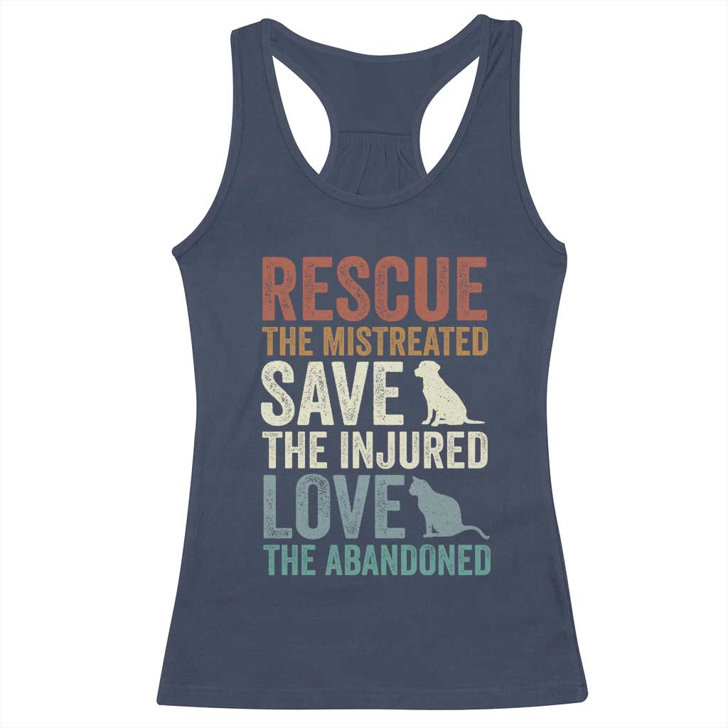 Adopt A Shelter Pet Racerback Tank Top Rescue Save Love Cat Dog Adoption Animal Rescue - Wonder Print Shop