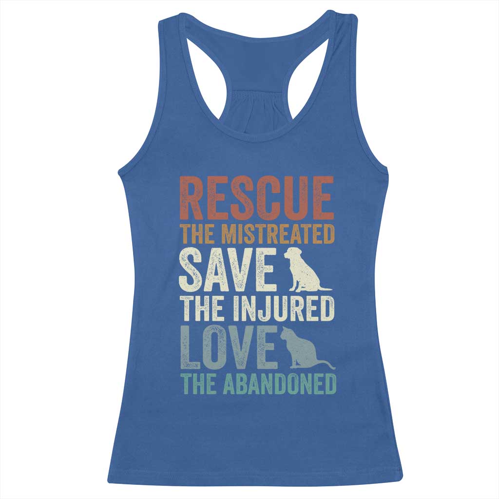 Adopt A Shelter Pet Racerback Tank Top Rescue Save Love Cat Dog Adoption Animal Rescue - Wonder Print Shop