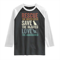 Adopt A Shelter Pet Raglan Shirt Rescue Save Love Cat Dog Adoption Animal Rescue - Wonder Print Shop