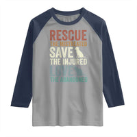 Adopt A Shelter Pet Raglan Shirt Rescue Save Love Cat Dog Adoption Animal Rescue - Wonder Print Shop