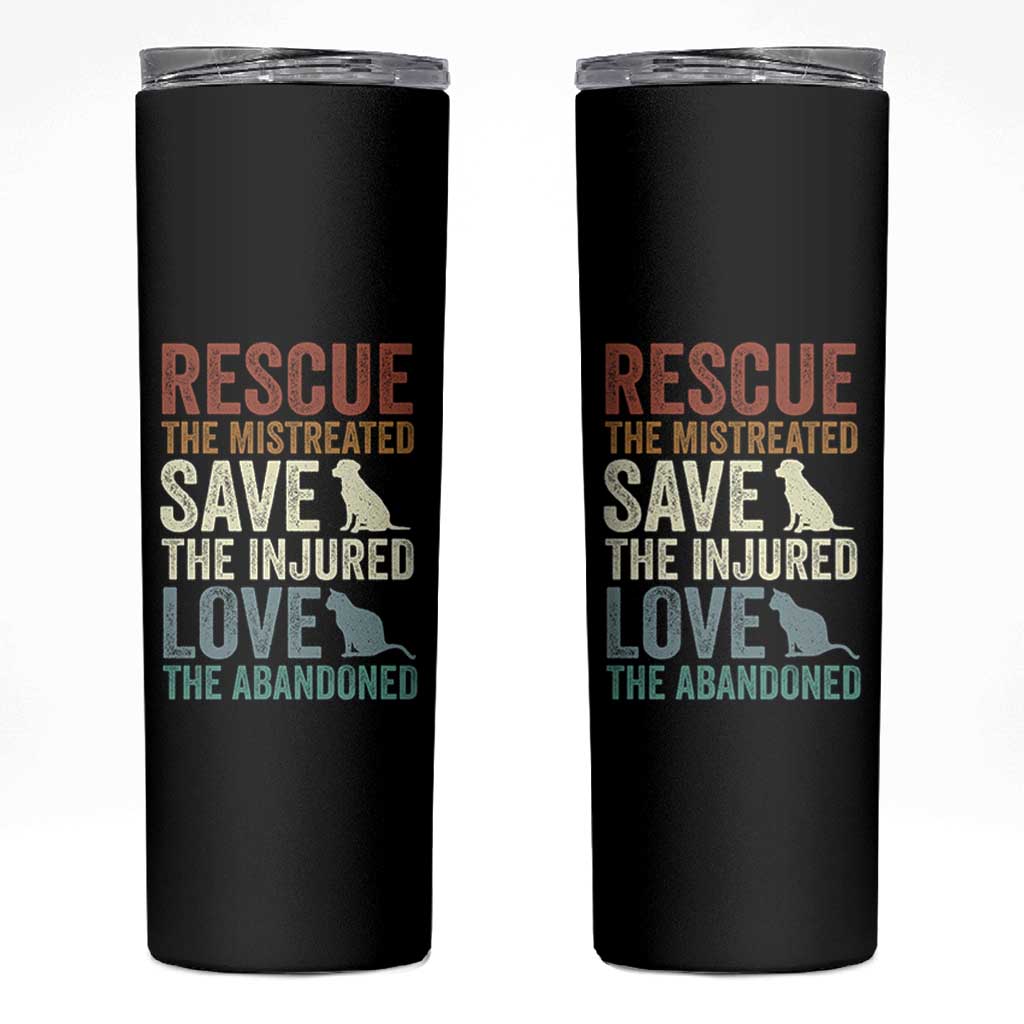 Adopt A Shelter Pet Skinny Tumbler Rescue Save Love Cat Dog Adoption Animal Rescue - Wonder Print Shop