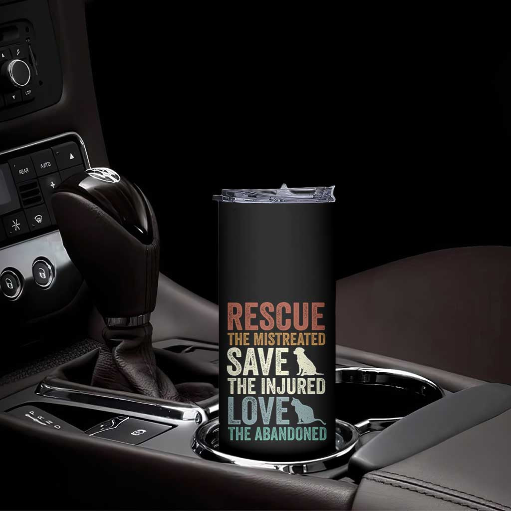 Adopt A Shelter Pet Skinny Tumbler Rescue Save Love Cat Dog Adoption Animal Rescue - Wonder Print Shop