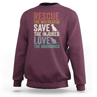 Adopt A Shelter Pet Sweatshirt Rescue Save Love Cat Dog Adoption Animal Rescue - Wonder Print Shop