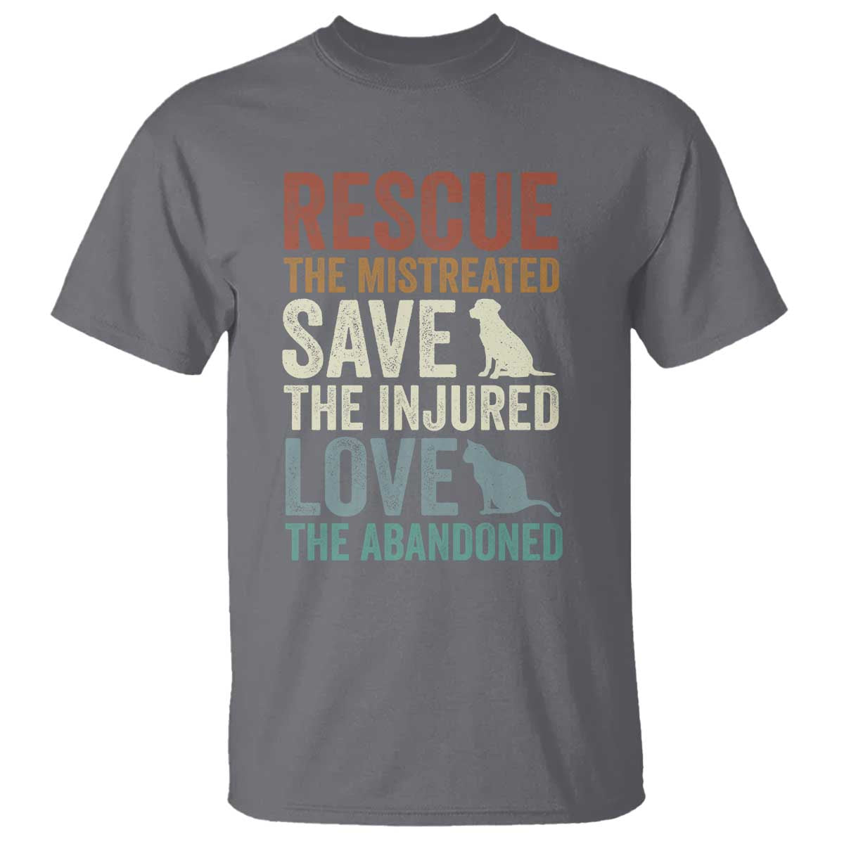Adopt A Shelter Pet T Shirt Rescue Save Love Cat Dog Adoption Animal Rescue - Wonder Print Shop