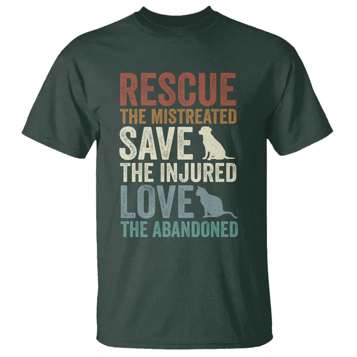 Adopt A Shelter Pet T Shirt Rescue Save Love Cat Dog Adoption Animal Rescue - Wonder Print Shop