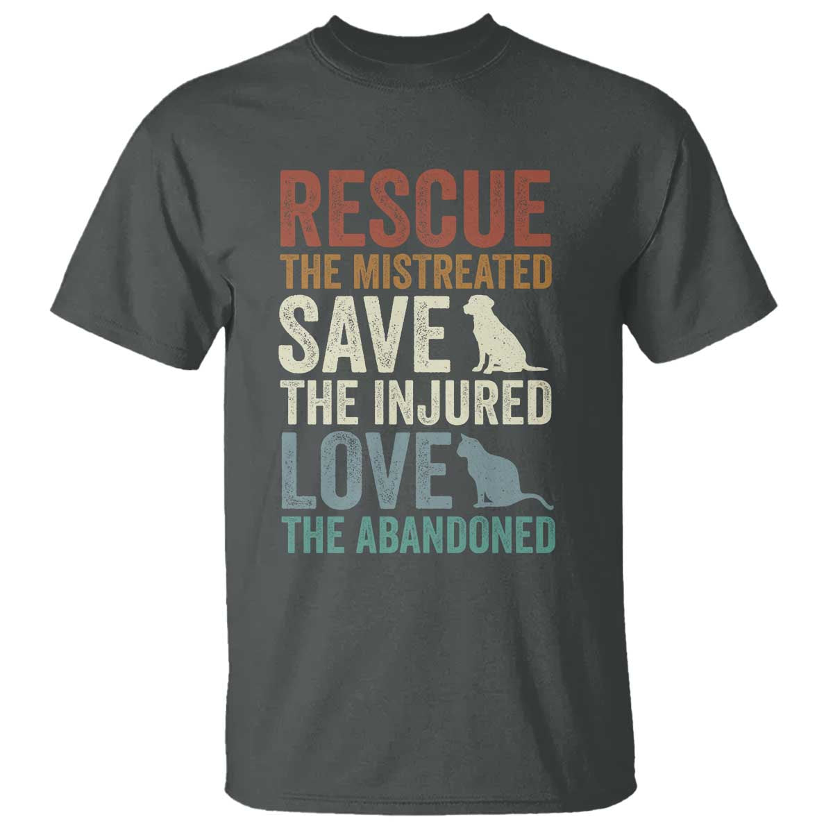 Adopt A Shelter Pet T Shirt Rescue Save Love Cat Dog Adoption Animal Rescue - Wonder Print Shop