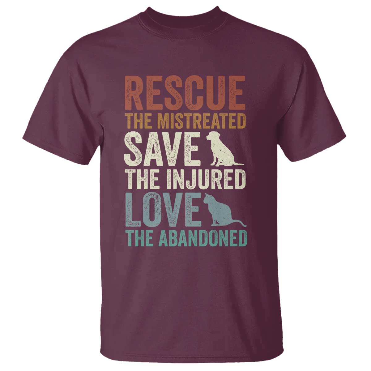 Adopt A Shelter Pet T Shirt Rescue Save Love Cat Dog Adoption Animal Rescue - Wonder Print Shop