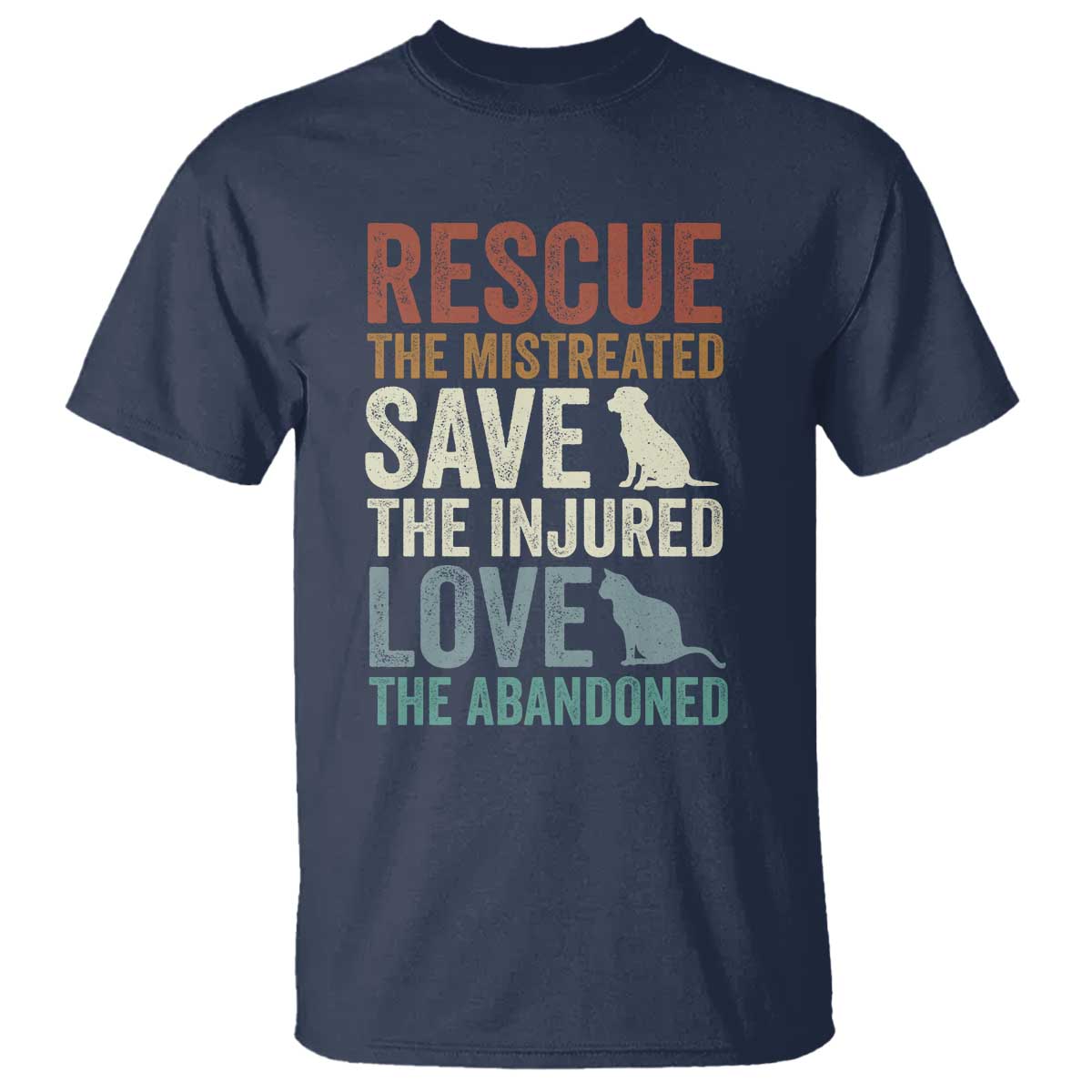 Adopt A Shelter Pet T Shirt Rescue Save Love Cat Dog Adoption Animal Rescue - Wonder Print Shop