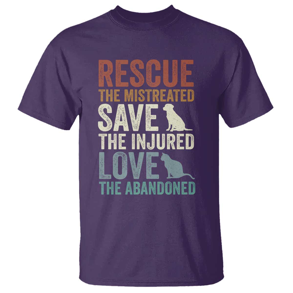 Adopt A Shelter Pet T Shirt Rescue Save Love Cat Dog Adoption Animal Rescue - Wonder Print Shop