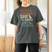 Adopt A Shelter Pet T Shirt For Women Rescue Save Love Cat Dog Adoption Animal Rescue - Wonder Print Shop