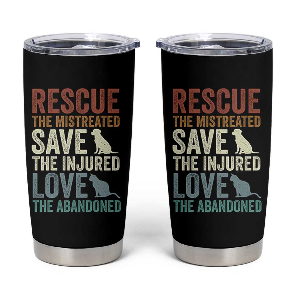 Adopt A Shelter Pet Tumbler Cup Rescue Save Love Cat Dog Adoption Animal Rescue - Wonder Print Shop
