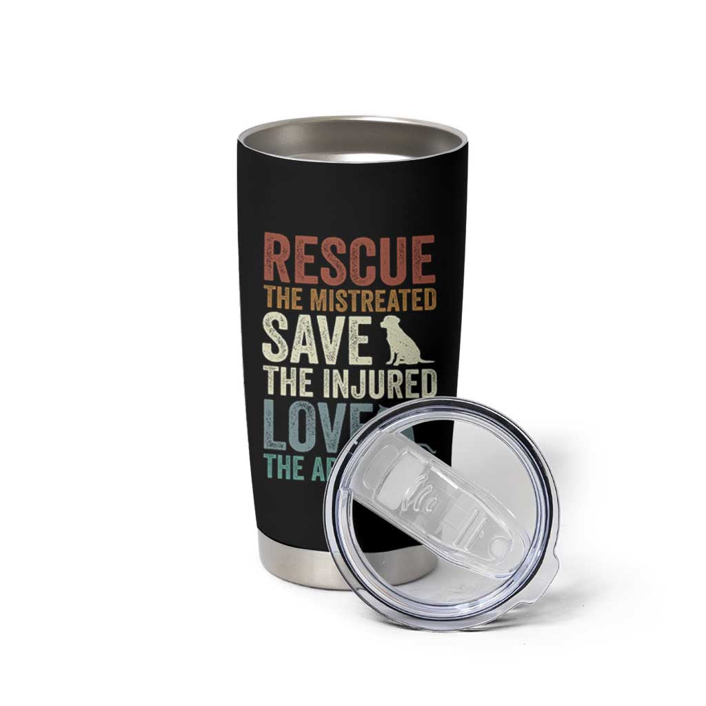 Adopt A Shelter Pet Tumbler Cup Rescue Save Love Cat Dog Adoption Animal Rescue - Wonder Print Shop