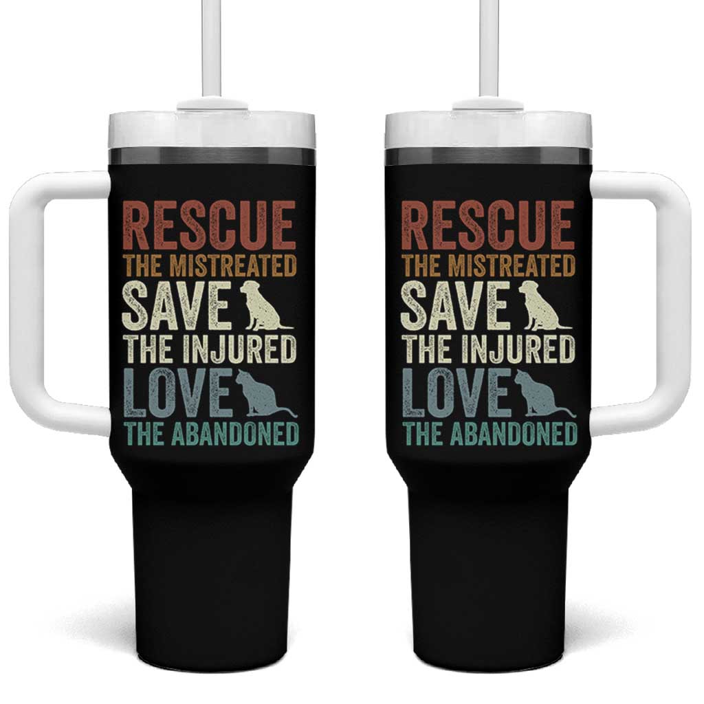 Adopt A Shelter Pet Tumbler With Handle Rescue Save Love Cat Dog Adoption Animal Rescue - Wonder Print Shop