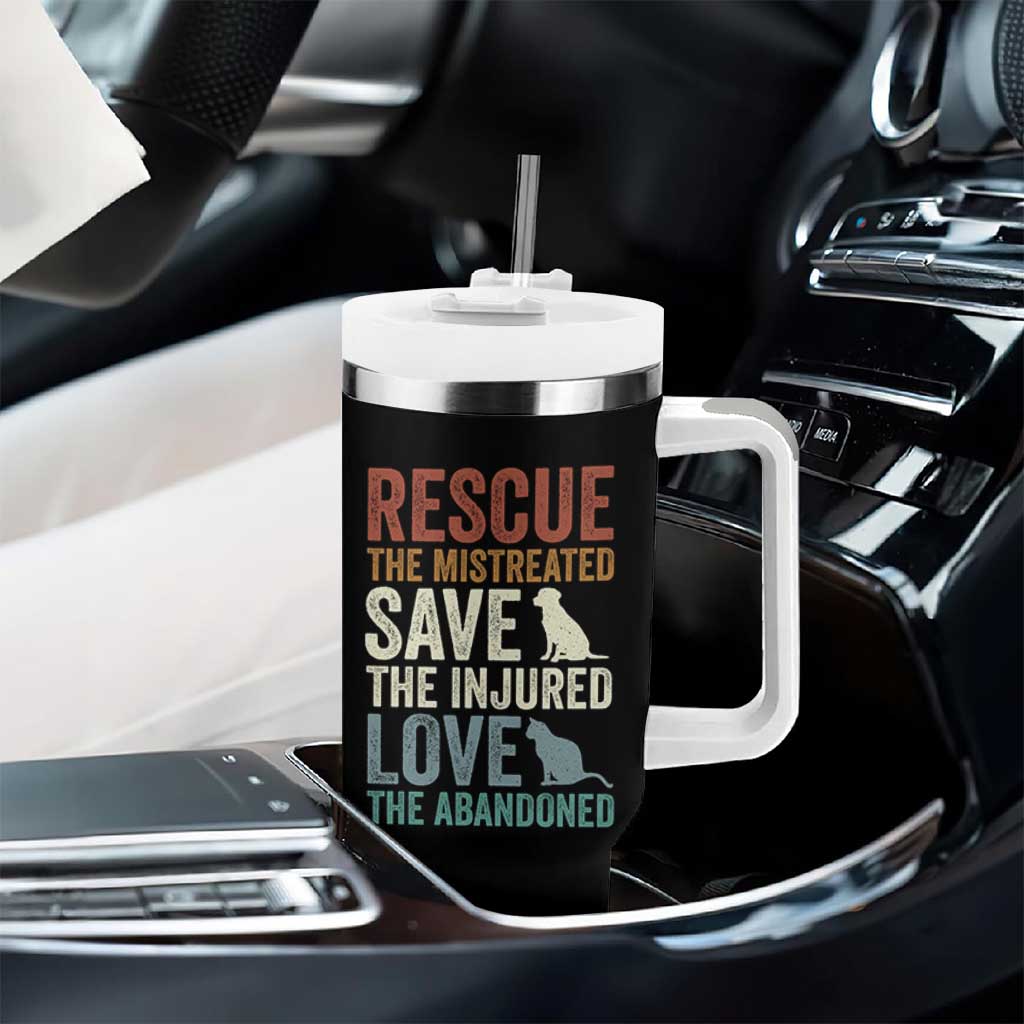 Adopt A Shelter Pet Tumbler With Handle Rescue Save Love Cat Dog Adoption Animal Rescue - Wonder Print Shop