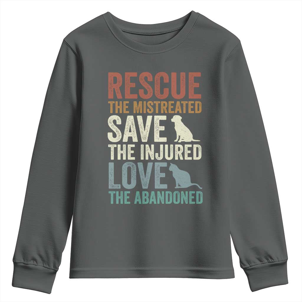Adopt A Shelter Pet Youth Sweatshirt Rescue Save Love Cat Dog Adoption Animal Rescue - Wonder Print Shop