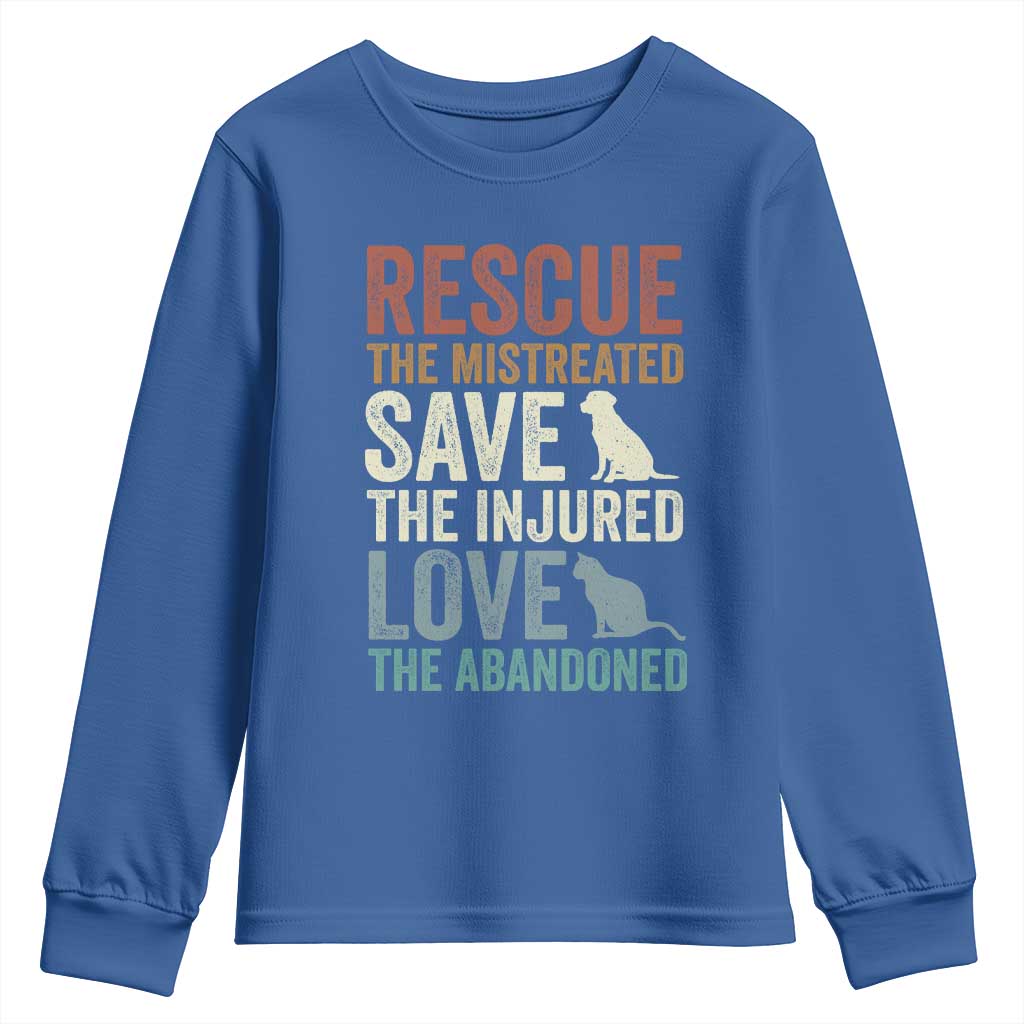 Adopt A Shelter Pet Youth Sweatshirt Rescue Save Love Cat Dog Adoption Animal Rescue - Wonder Print Shop