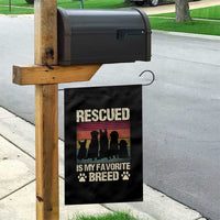 Rescued Is My Favorite Breed Garden Flag Adopt A Shelter Pet Cat Dog Adoption Animal Rescue - Wonder Print Shop