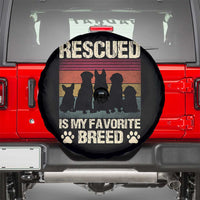 Rescued Is My Favorite Breed Spare Tire Cover Adopt A Shelter Pet Cat Dog Adoption Animal Rescue - Wonder Print Shop