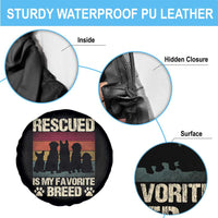 Rescued Is My Favorite Breed Spare Tire Cover Adopt A Shelter Pet Cat Dog Adoption Animal Rescue - Wonder Print Shop