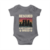Rescued Is My Favorite Breed Baby Onesie Adopt A Shelter Pet Cat Dog Adoption Animal Rescue - Wonder Print Shop