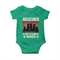 Rescued Is My Favorite Breed Baby Onesie Adopt A Shelter Pet Cat Dog Adoption Animal Rescue - Wonder Print Shop