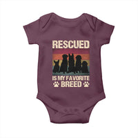Rescued Is My Favorite Breed Baby Onesie Adopt A Shelter Pet Cat Dog Adoption Animal Rescue - Wonder Print Shop