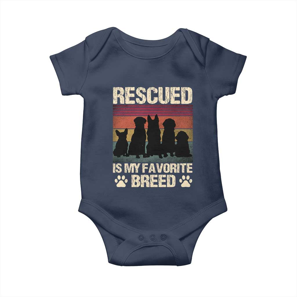 Rescued Is My Favorite Breed Baby Onesie Adopt A Shelter Pet Cat Dog Adoption Animal Rescue - Wonder Print Shop