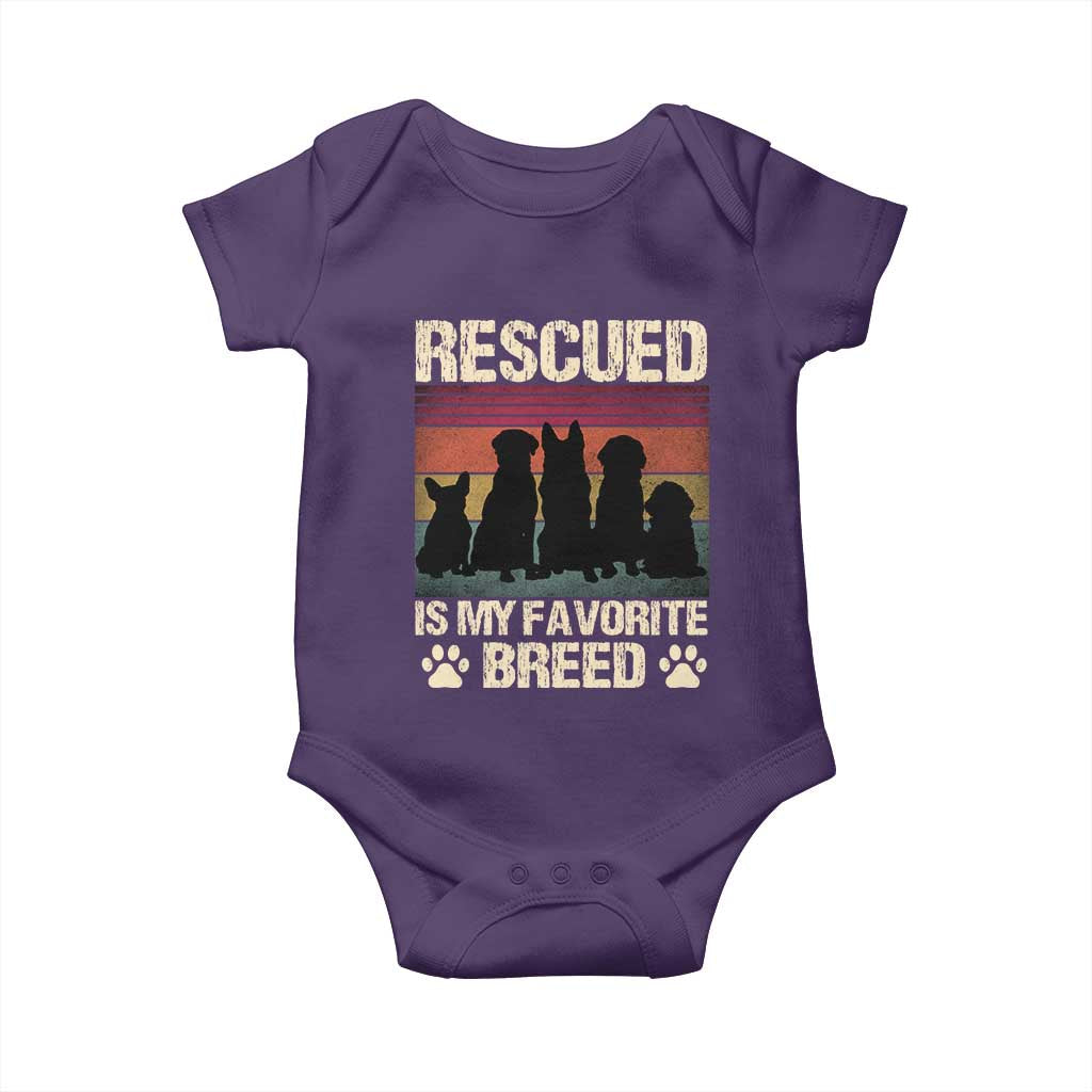 Rescued Is My Favorite Breed Baby Onesie Adopt A Shelter Pet Cat Dog Adoption Animal Rescue - Wonder Print Shop
