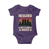 Rescued Is My Favorite Breed Baby Onesie Adopt A Shelter Pet Cat Dog Adoption Animal Rescue - Wonder Print Shop