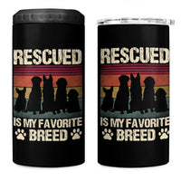 Rescued Is My Favorite Breed 4 in 1 Can Cooler Tumbler Adopt A Shelter Pet Cat Dog Adoption Animal Rescue - Wonder Print Shop