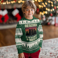 Rescued Is My Favorite Breed Ugly Christmas Sweater Adopt A Shelter Pet Cat Dog Adoption Animal Rescue - Wonder Print Shop