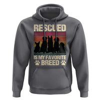 Rescued Is My Favorite Breed Hoodie Adopt A Shelter Pet Cat Dog Adoption Animal Rescue - Wonder Print Shop
