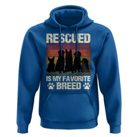 Rescued Is My Favorite Breed Hoodie Adopt A Shelter Pet Cat Dog Adoption Animal Rescue - Wonder Print Shop