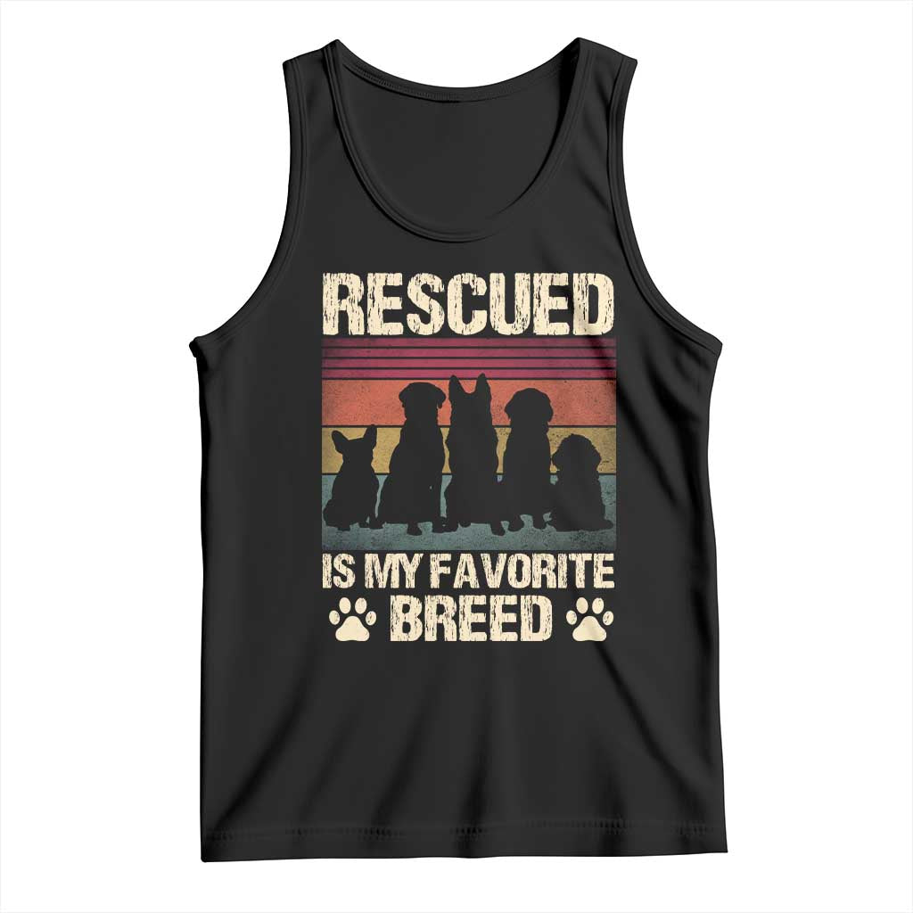 Rescued Is My Favorite Breed Tank Top Adopt A Shelter Pet Cat Dog Adoption Animal Rescue - Wonder Print Shop