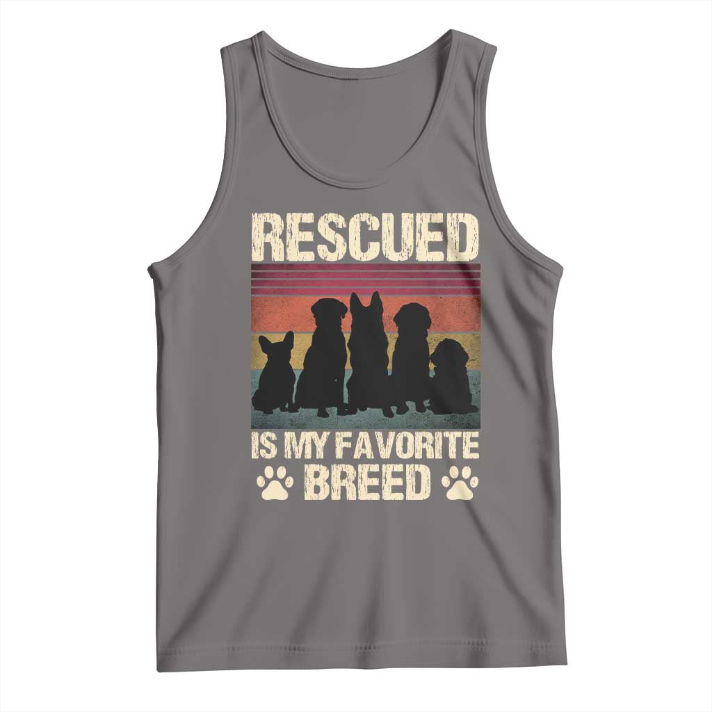 Rescued Is My Favorite Breed Tank Top Adopt A Shelter Pet Cat Dog Adoption Animal Rescue - Wonder Print Shop