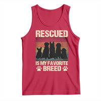 Rescued Is My Favorite Breed Tank Top Adopt A Shelter Pet Cat Dog Adoption Animal Rescue - Wonder Print Shop