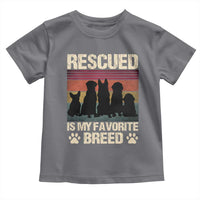 Rescued Is My Favorite Breed Toddler T Shirt Adopt A Shelter Pet Cat Dog Adoption Animal Rescue - Wonder Print Shop