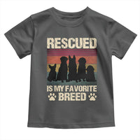 Rescued Is My Favorite Breed Toddler T Shirt Adopt A Shelter Pet Cat Dog Adoption Animal Rescue - Wonder Print Shop