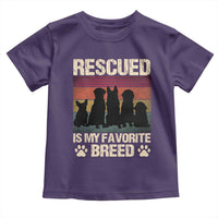 Rescued Is My Favorite Breed Toddler T Shirt Adopt A Shelter Pet Cat Dog Adoption Animal Rescue - Wonder Print Shop