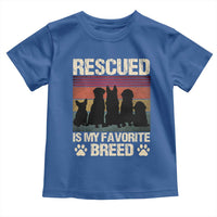 Rescued Is My Favorite Breed Toddler T Shirt Adopt A Shelter Pet Cat Dog Adoption Animal Rescue - Wonder Print Shop