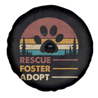 Rescue Dog Spare Tire Cover Retro Adopt Rescue Foster Animal Shelter Volunteer - Wonder Print Shop