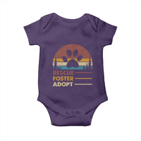 Rescue Dog Baby Onesie Retro Adopt Rescue Foster Animal Shelter Volunteer - Wonder Print Shop
