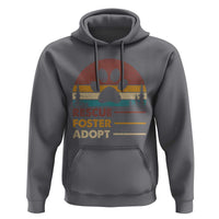 Rescue Dog Hoodie Retro Adopt Rescue Foster Animal Shelter Volunteer - Wonder Print Shop