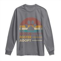 Rescue Dog Long Sleeve Shirt Retro Adopt Rescue Foster Animal Shelter Volunteer - Wonder Print Shop