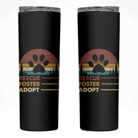 Rescue Dog Skinny Tumbler Retro Adopt Rescue Foster Animal Shelter Volunteer - Wonder Print Shop