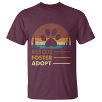Rescue Dog T Shirt Retro Adopt Rescue Foster Animal Shelter Volunteer - Wonder Print Shop