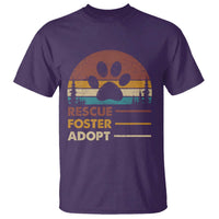 Rescue Dog T Shirt Retro Adopt Rescue Foster Animal Shelter Volunteer - Wonder Print Shop